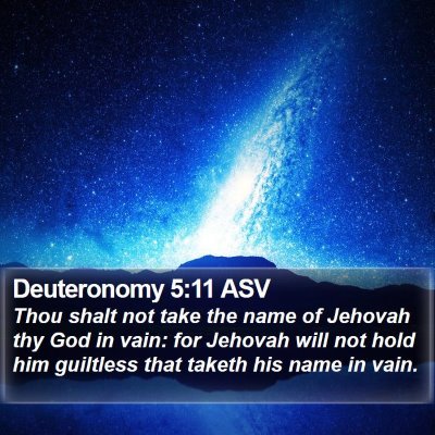 Deuteronomy 5:11 ASV Bible Verse Image