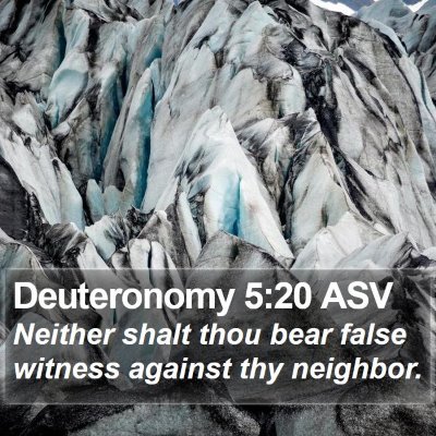 Deuteronomy 5:20 ASV Bible Verse Image