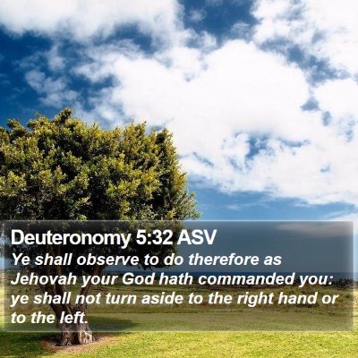 Deuteronomy 5:32 ASV Bible Verse Image