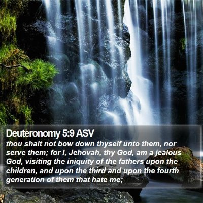 Deuteronomy 5:9 ASV Bible Verse Image
