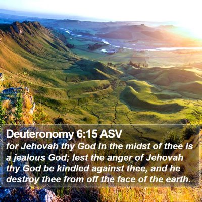 Deuteronomy 6:15 ASV Bible Verse Image