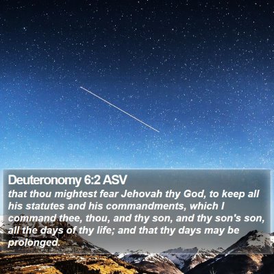 Deuteronomy 6:2 ASV Bible Verse Image