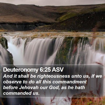 Deuteronomy 6:25 ASV Bible Verse Image