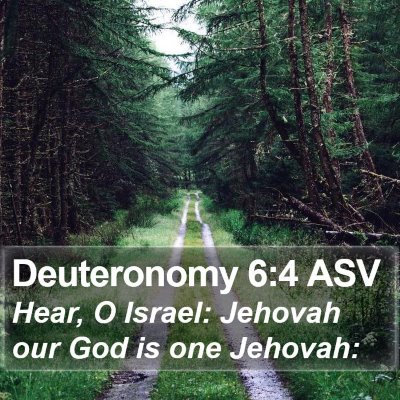 Deuteronomy 6:4 ASV Bible Verse Image