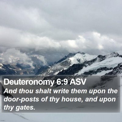 Deuteronomy 6:9 ASV Bible Verse Image