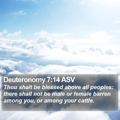 Deuteronomy 7:14 ASV Bible Verse Image