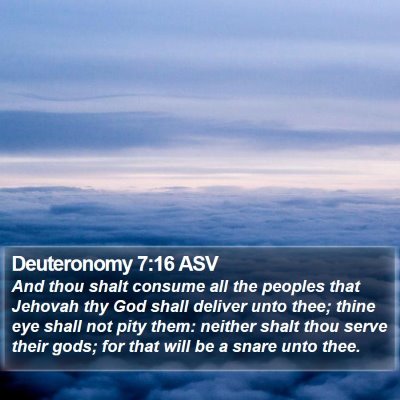 Deuteronomy 7:16 ASV Bible Verse Image