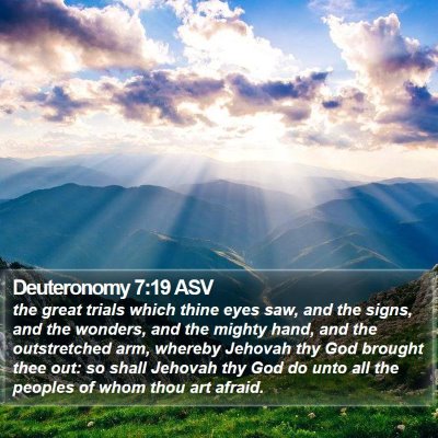 Deuteronomy 7:19 ASV Bible Verse Image