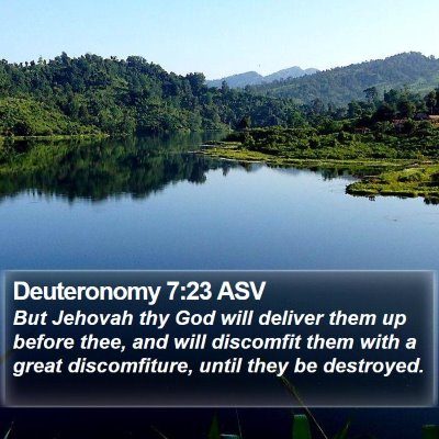 Deuteronomy 7:23 ASV Bible Verse Image