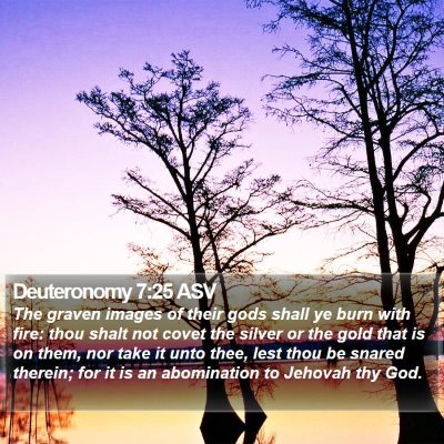 Deuteronomy 7:25 ASV Bible Verse Image