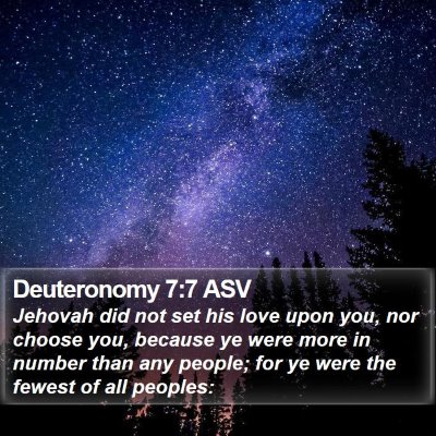 Deuteronomy 7:7 ASV Bible Verse Image