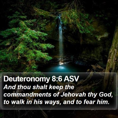 Deuteronomy 8:6 ASV Bible Verse Image