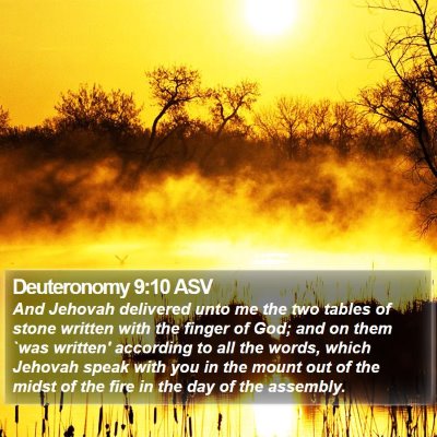 Deuteronomy 9:10 ASV Bible Verse Image