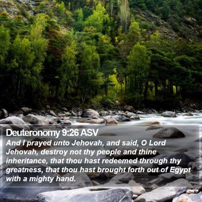 Deuteronomy 9:26 ASV Bible Verse Image