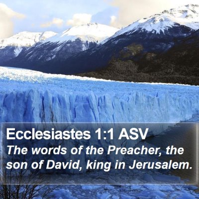 Ecclesiastes 1:1 ASV Bible Verse Image