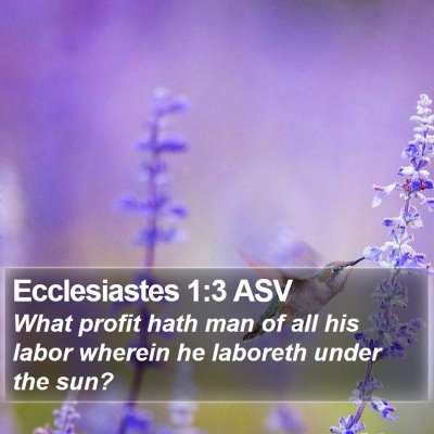 Ecclesiastes 1:3 ASV Bible Verse Image