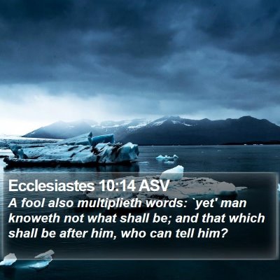 Ecclesiastes 10:14 ASV Bible Verse Image