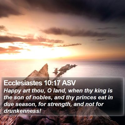 Ecclesiastes 10:17 ASV Bible Verse Image
