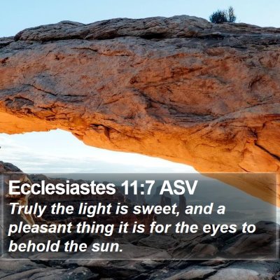 Ecclesiastes 11:7 ASV Bible Verse Image