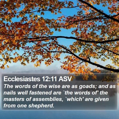 Ecclesiastes 12:11 ASV Bible Verse Image