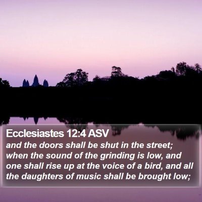 Ecclesiastes 12:4 ASV Bible Verse Image