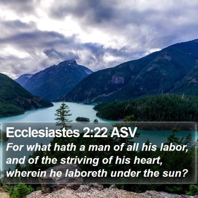 Ecclesiastes 2:22 ASV Bible Verse Image