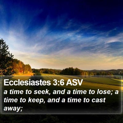 Ecclesiastes 3:6 ASV Bible Verse Image