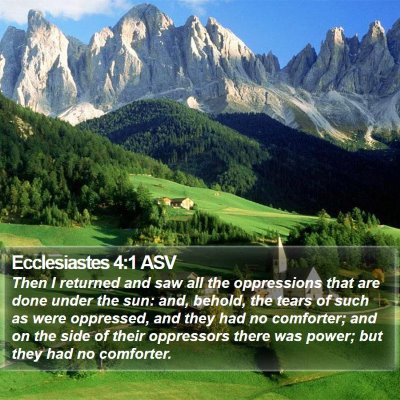 Ecclesiastes 4:1 ASV Bible Verse Image