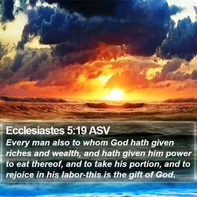Ecclesiastes 5:19 ASV Bible Verse Image