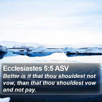 Ecclesiastes 5:5 ASV Bible Verse Image