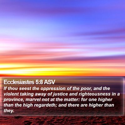 Ecclesiastes 5:8 ASV Bible Verse Image
