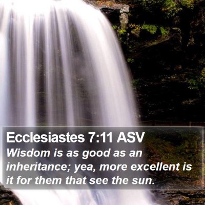 Ecclesiastes 7:11 ASV Bible Verse Image