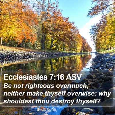 Ecclesiastes 7:16 ASV Bible Verse Image