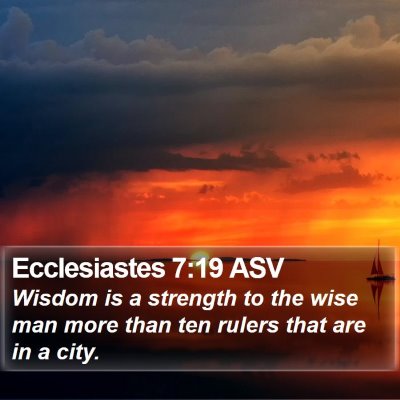 Ecclesiastes 7:19 ASV Bible Verse Image