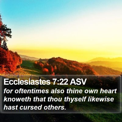 Ecclesiastes 7:22 ASV Bible Verse Image