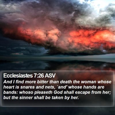 Ecclesiastes 7:26 ASV Bible Verse Image
