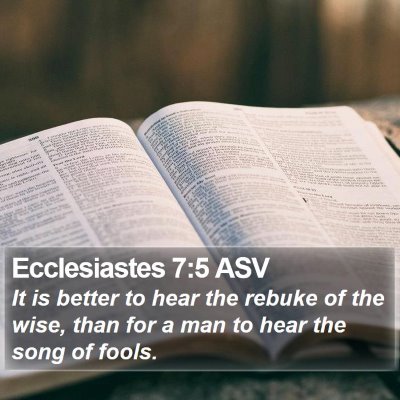 Ecclesiastes 7:5 ASV Bible Verse Image
