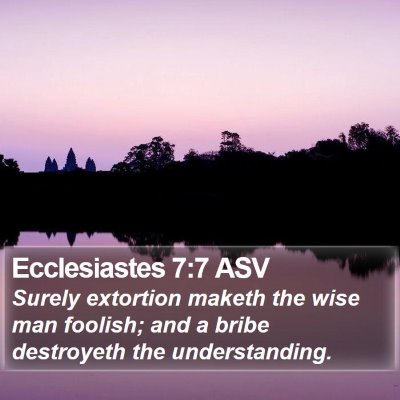 Ecclesiastes 7:7 ASV Bible Verse Image