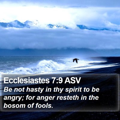 Ecclesiastes 7:9 ASV Bible Verse Image