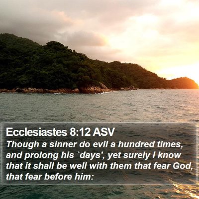 Ecclesiastes 8:12 ASV Bible Verse Image