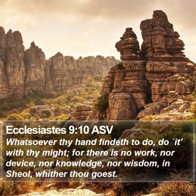 Ecclesiastes 9:10 ASV Bible Verse Image