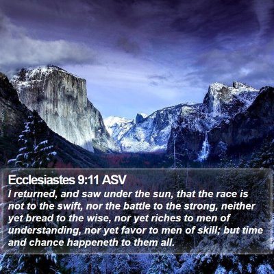 Ecclesiastes 9:11 ASV Bible Verse Image