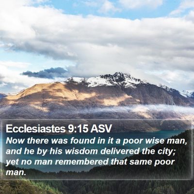 Ecclesiastes 9:15 ASV Bible Verse Image