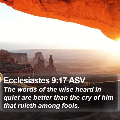 Ecclesiastes 9:17 ASV Bible Verse Image