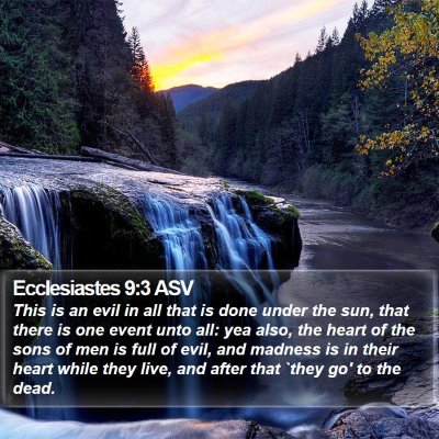 Ecclesiastes 9:3 ASV Bible Verse Image