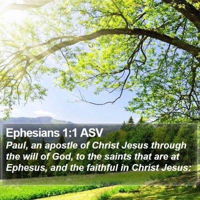 Ephesians 1:1 ASV Bible Verse Image