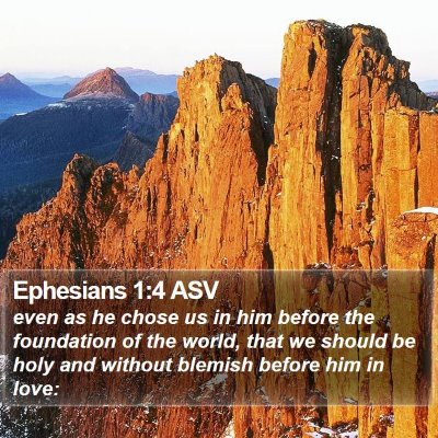 Ephesians 1:4 ASV Bible Verse Image