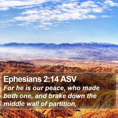 Ephesians 2:14 ASV Bible Verse Image