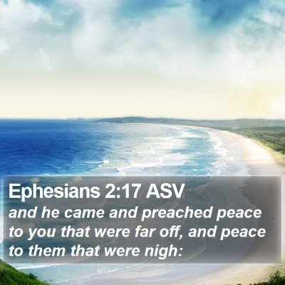 Ephesians 2:17 ASV Bible Verse Image