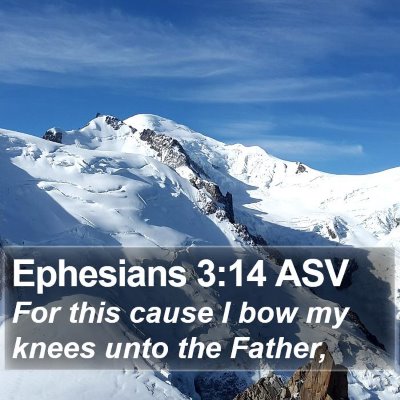 Ephesians 3:14 ASV Bible Verse Image
